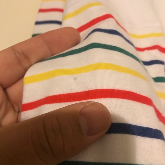 Asos rainbow stripe long sleeve shirt XXL - Picture 2 of 3